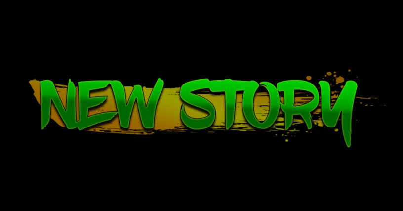 Featured image for a new story. It reads "new story" in the font of the Emerald Legacy.