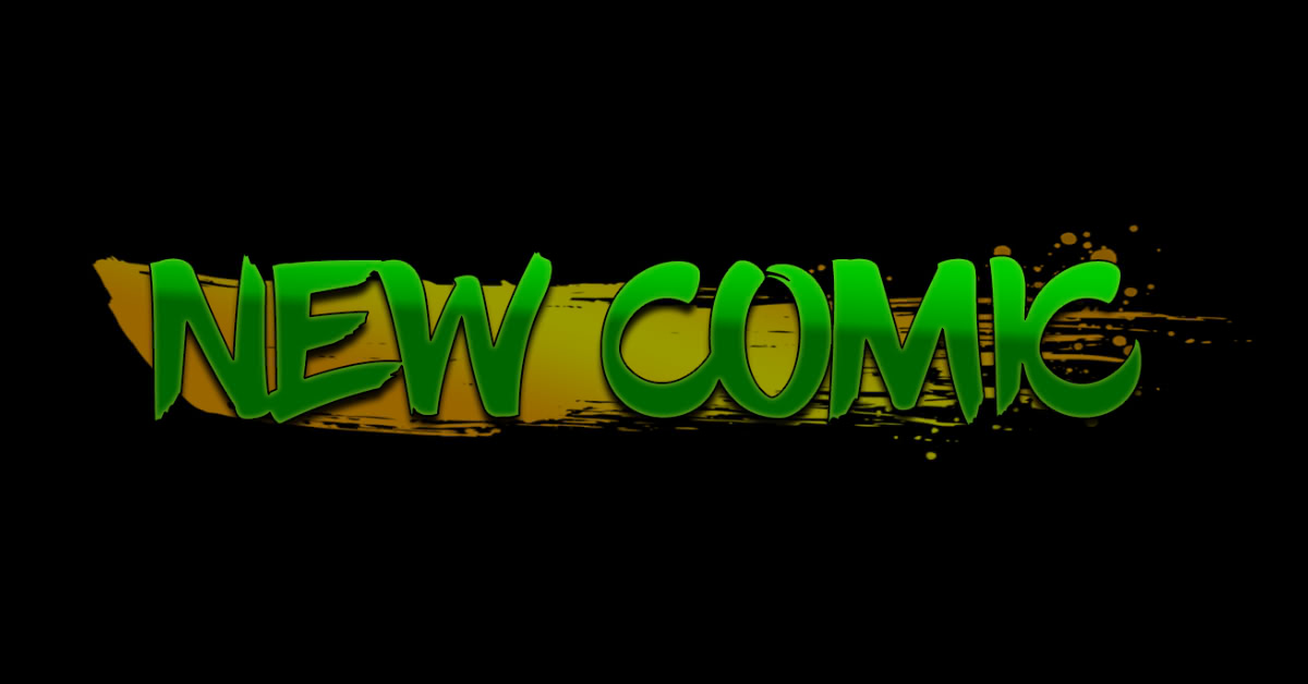 Featured image for a new comic. It reads "new comic" in the font of the Emerald Legacy.